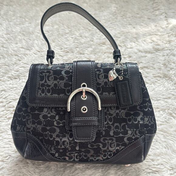 Coach Limited Edition Madison Evening Black Metallic Lurex Vintage Mini Bag - Picture 1 of 14